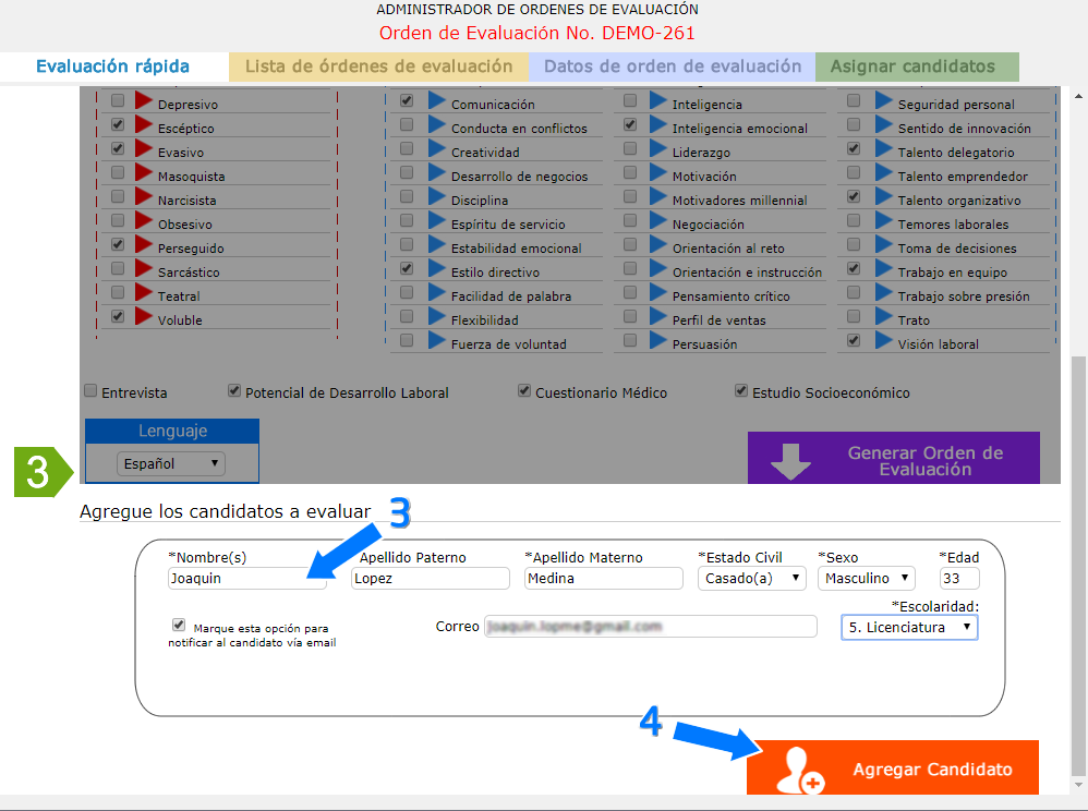Como crear perfiles Paso 2